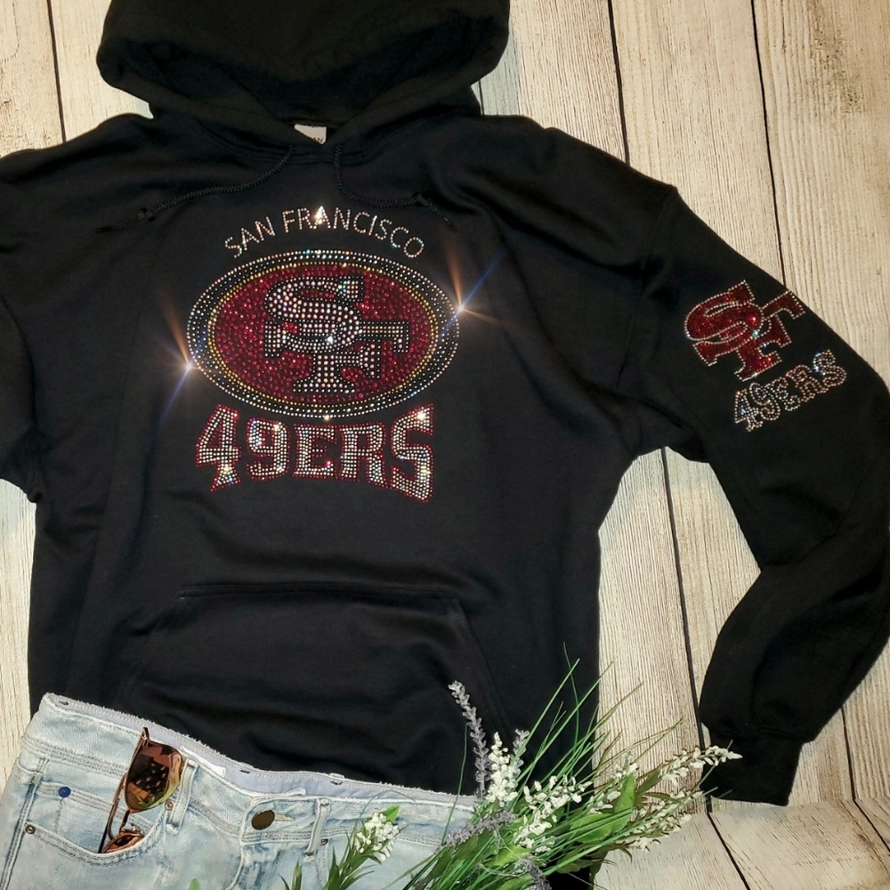 San Francisco 49ers Rhinestone Hoodie all sizes - Picture 5 of 7